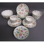 Small collection of Minton Haddon Hall includes saucers, cups, sugar bowl etc