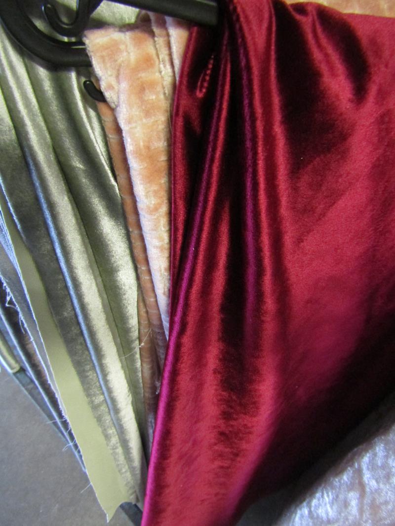 Rail of mainly velvet fabrics mostly Ashley Wilds - each piece between 1-3metres (RAIL NOT - Image 4 of 5
