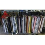 Rail of mainly velvet fabrics mostly Ashley Wilds - each piece between 1-3metres (RAIL NOT