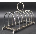 Christofle French Gallia (1934-1985) white metal six division toast rack