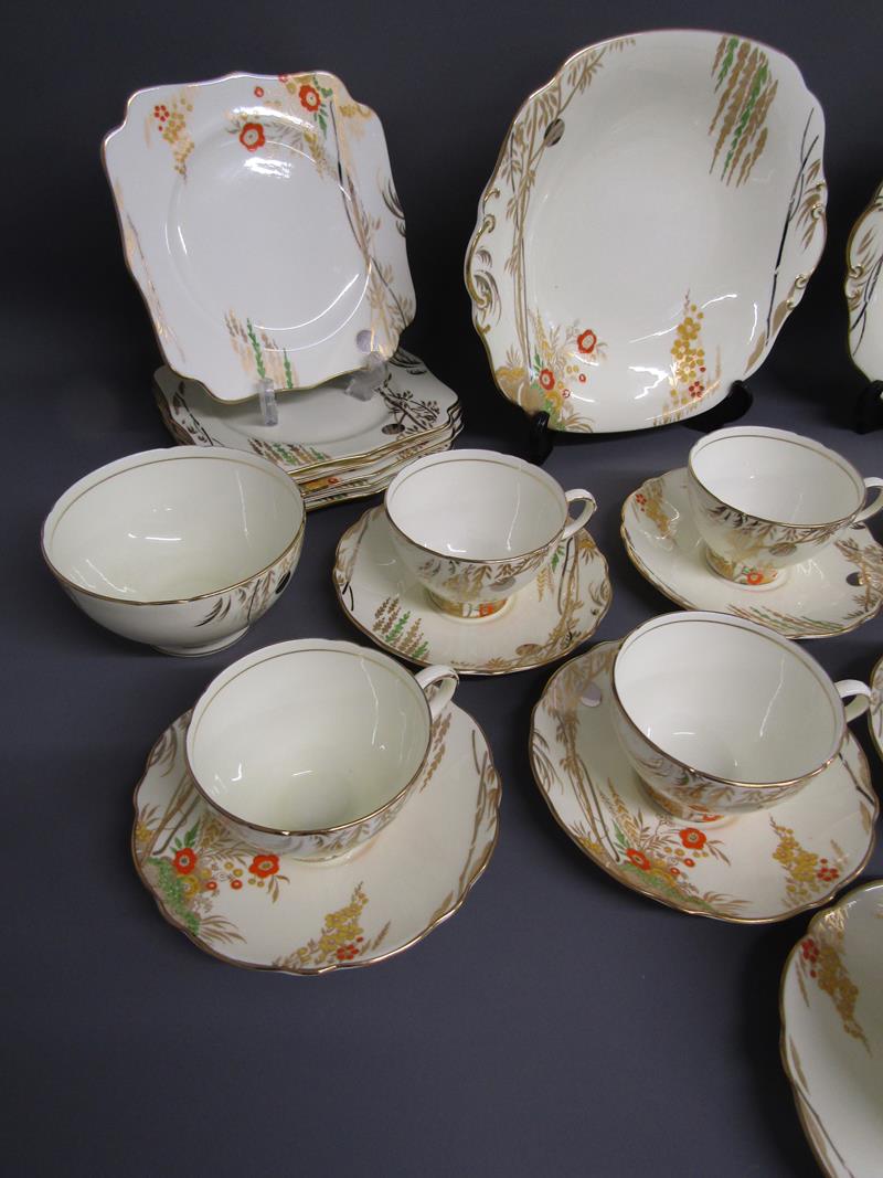 Cauldon Ware China, 3977 tea set includes 2 cake plates, 12 side plates, 12 cups and saucers, - Image 2 of 8