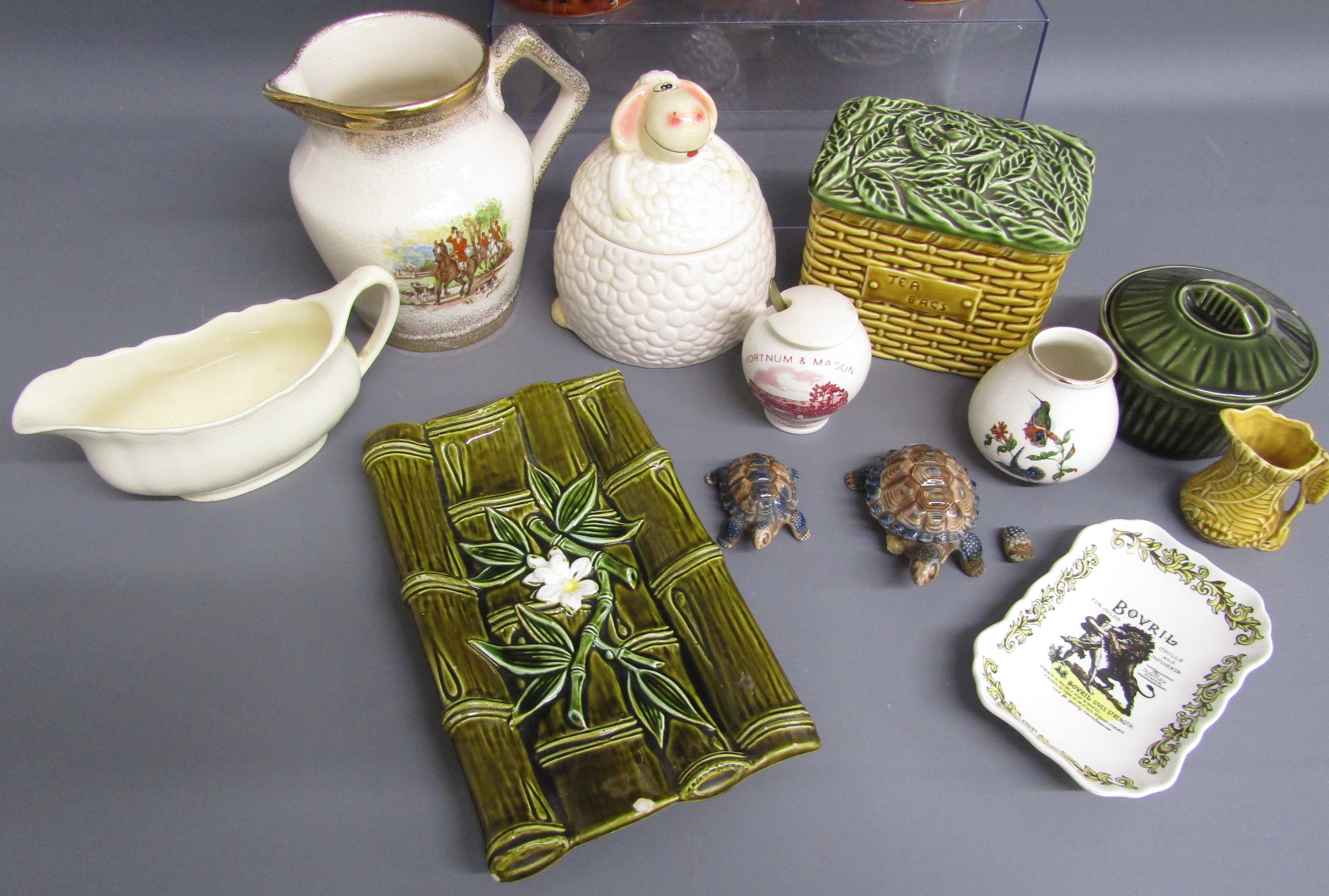 Collection of ceramics includes P&K figural tea, coffee and sugar pots, jugs, Meakin gravy boat, - Image 2 of 3