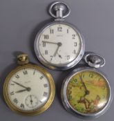 Smiths Ranger pocket watch along with 2 other Smiths pocket watches