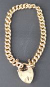 15ct gold curb chain bracelet, 13.79g