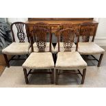 Set of 6 Georgian dining chairs, with some repairs