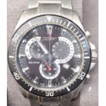 Citizen Eco Drive (powered by light) stainless steel wristwatch with original box - scratch to face