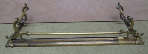 Brass extending fender, widest internal dimension: 142cm w x 30cmd