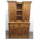 Pine dresser - splits in two - approx. H 183cm x D 47cm x W 109cm