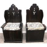 Pair of hand made Gothic style chairs