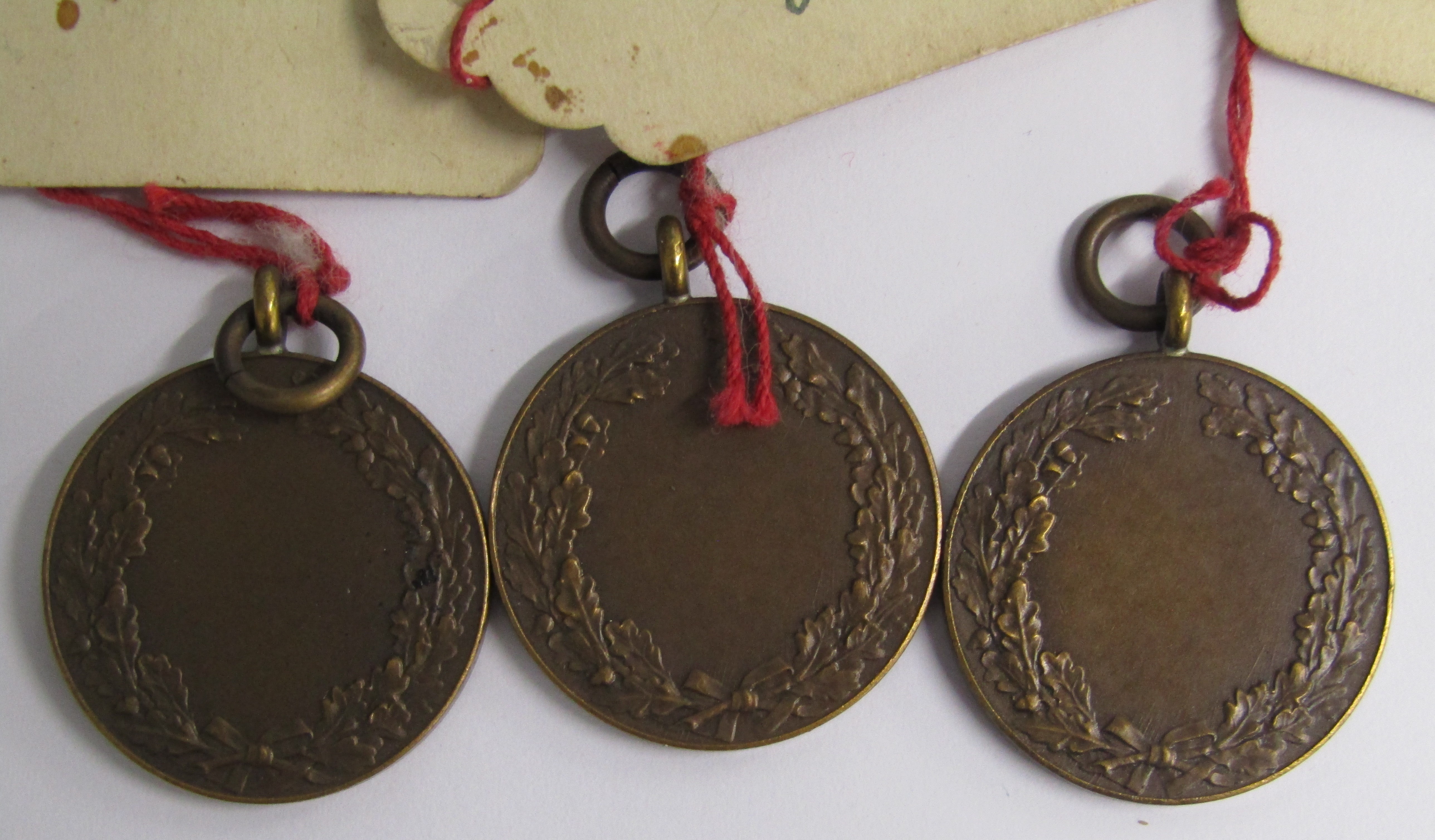 3 silver medallion pendants (0.59ozt) - 3 sports medallions, British Legion pin badge, Fattorini - Image 5 of 10
