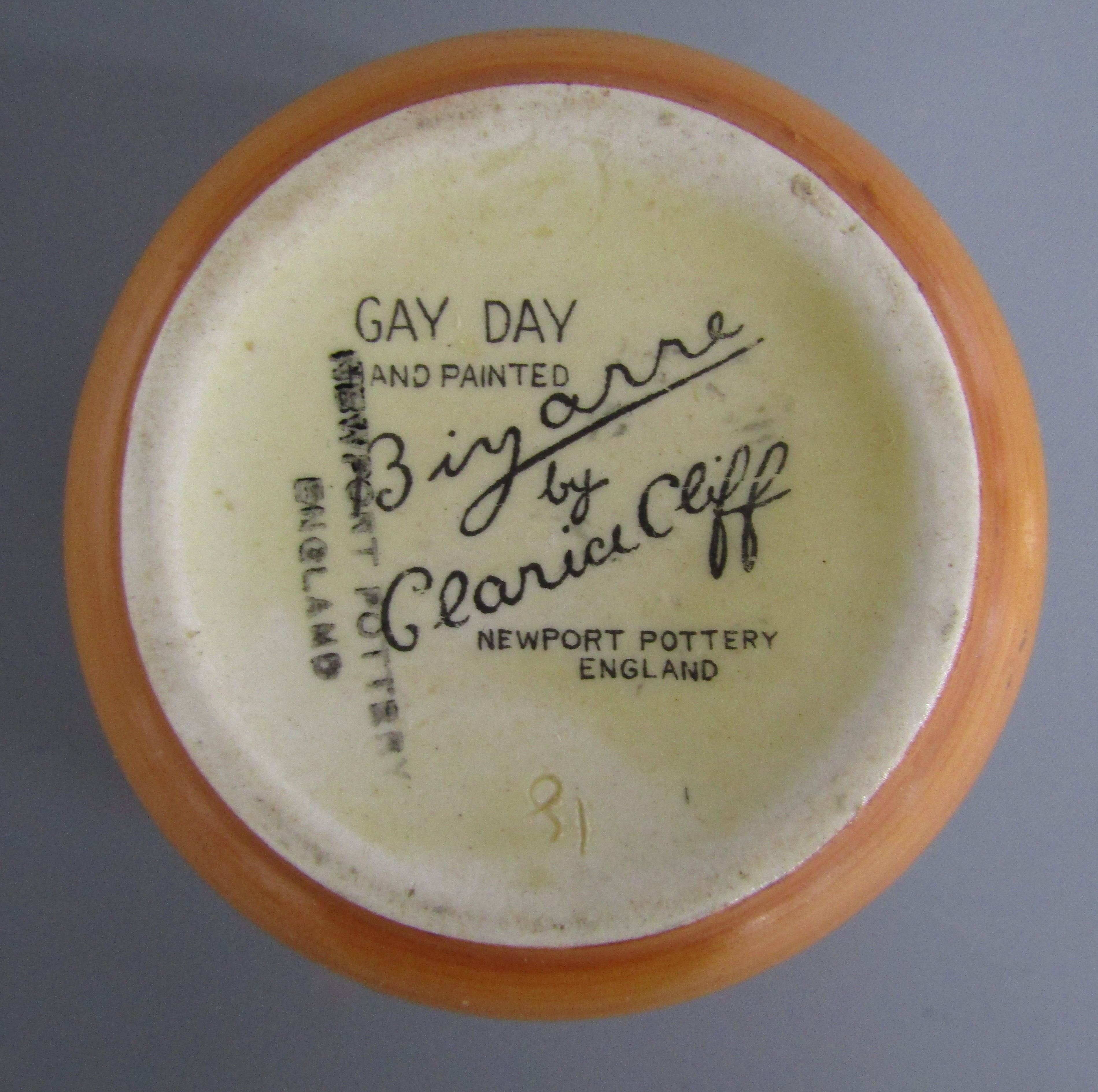 Bizarre by Clarice Cliff 'Gay Day' jam pot - approx. 8cm - Image 5 of 5