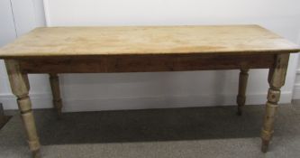 Pine kitchen table -approx. W 167.5cm x D 85.5cm x H 75cm