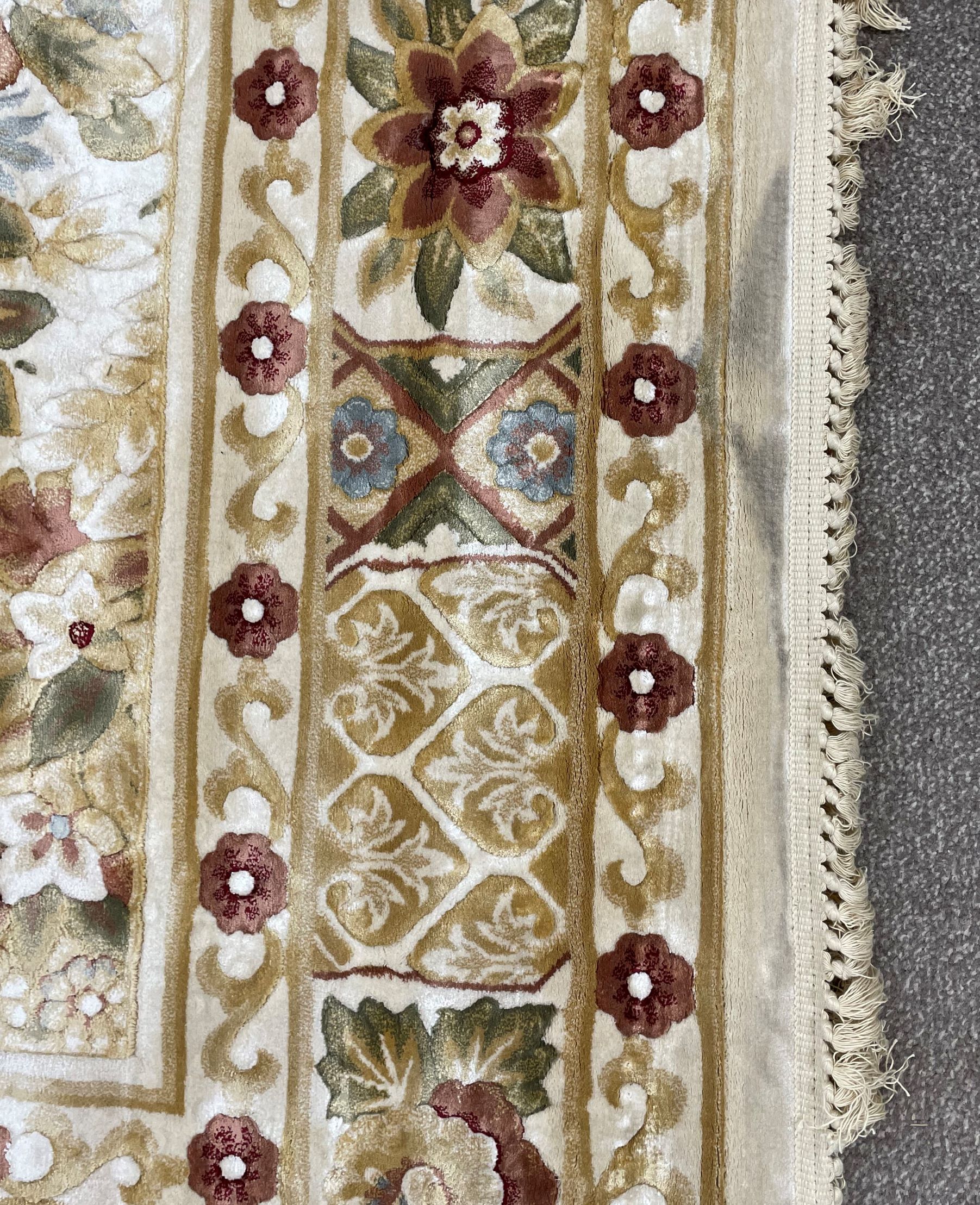 Gold & cream ground full pile Oriental carpet 350cm by 240cm - Image 2 of 4
