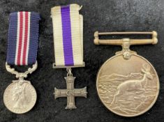 2 miniature dress medals &  an Africa service medal