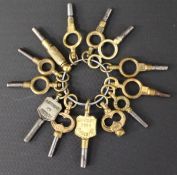 Set of pocket watch keys