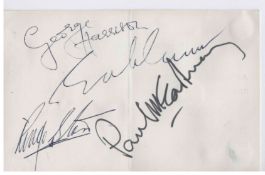 The Beatles autographs -  a set of signatures by John Lennon, Paul McCartney, George Harrison &