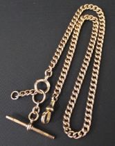 9ct rose gold pocket watch chain 42.44g