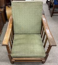 1920/30's reclining open armchair