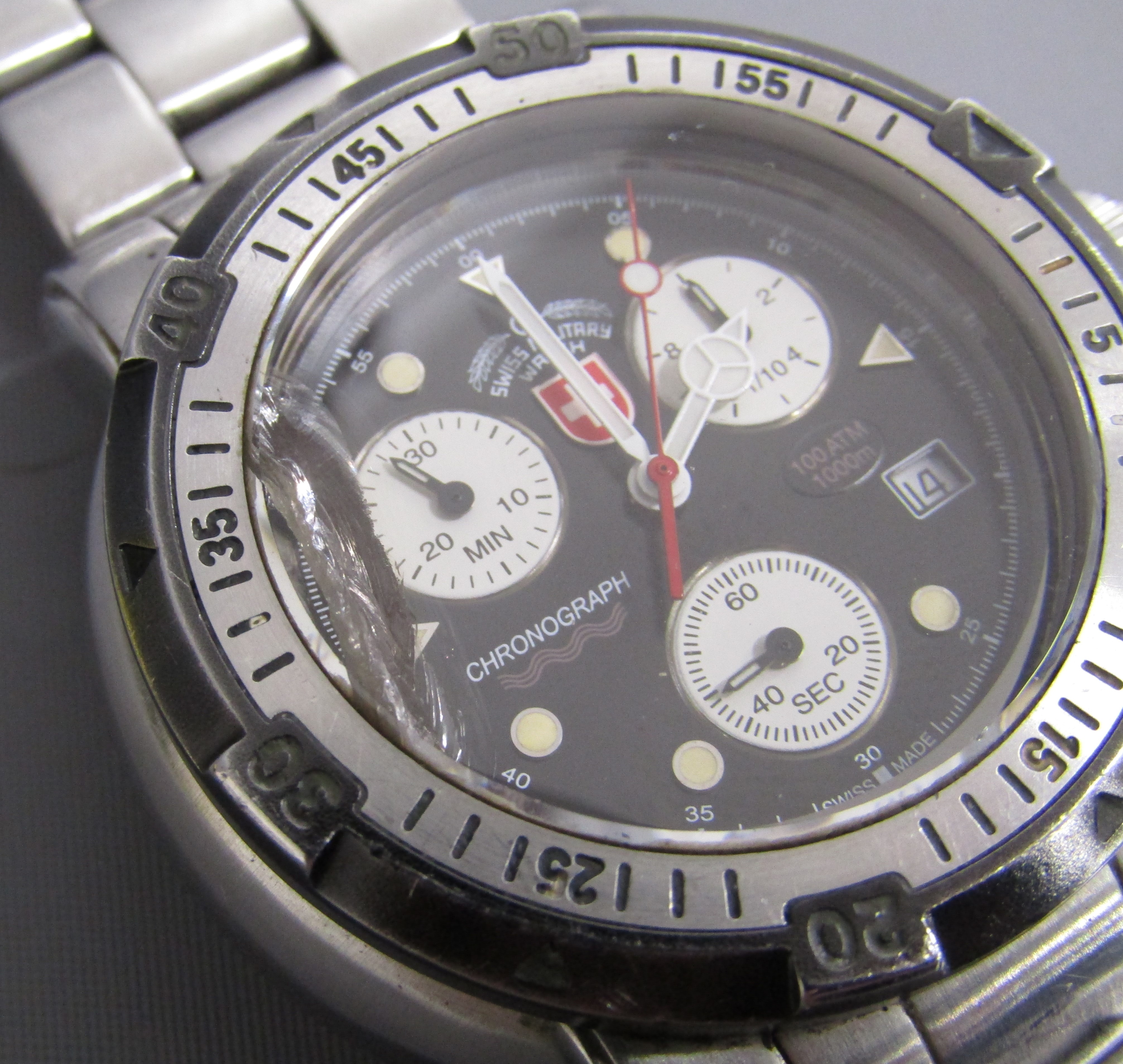 Swiss Military S/2771 limited edition wristwatch - damage to crystal - Image 5 of 8