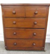 Victorian mahogany chest of drawers - approx. L 98.5cm x D 45cm x H 108cm