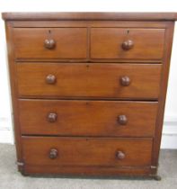 Victorian mahogany chest of drawers - approx. L 98.5cm x D 45cm x H 108cm