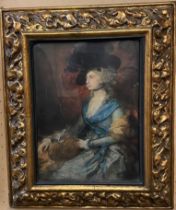 Print of Sarah Siddons after Thomas Gainsborough, in a heavy gilt frame 65cm by 54cm