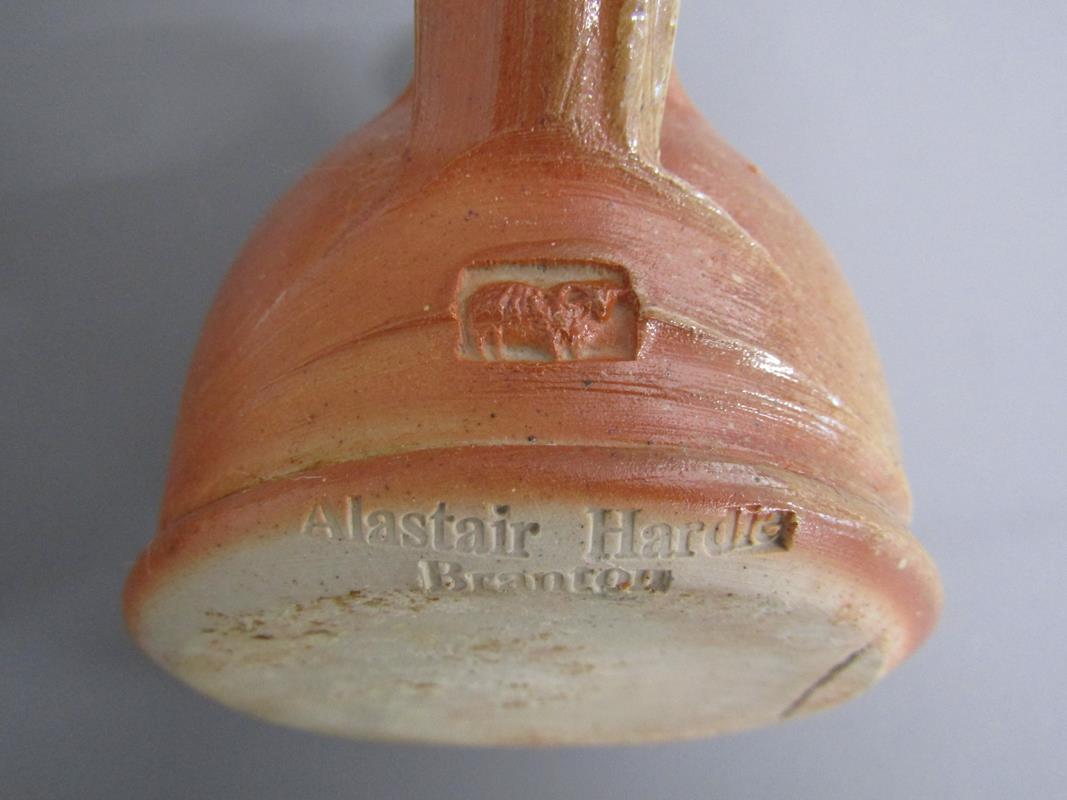 Chris Aston Elkesley pottery cheese dome, Alastair Hardie Branton pottery jugs, vinaigrette - Image 4 of 6
