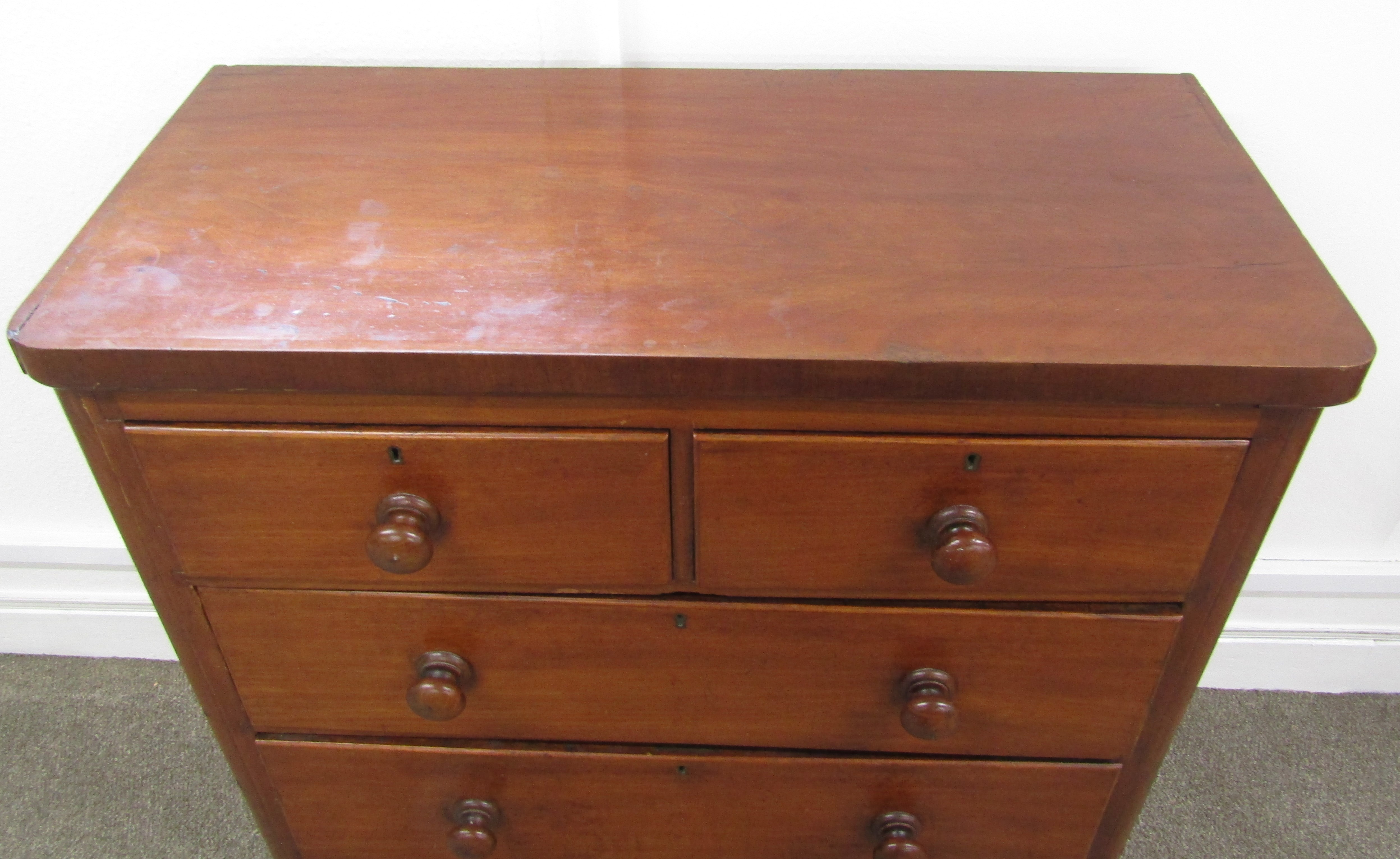 Victorian mahogany chest of drawers - approx. L 98.5cm x D 45cm x H 108cm - Image 2 of 4