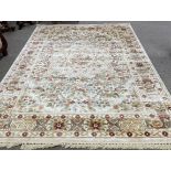Gold & cream ground full pile oriental carpet 350cm by 240cm