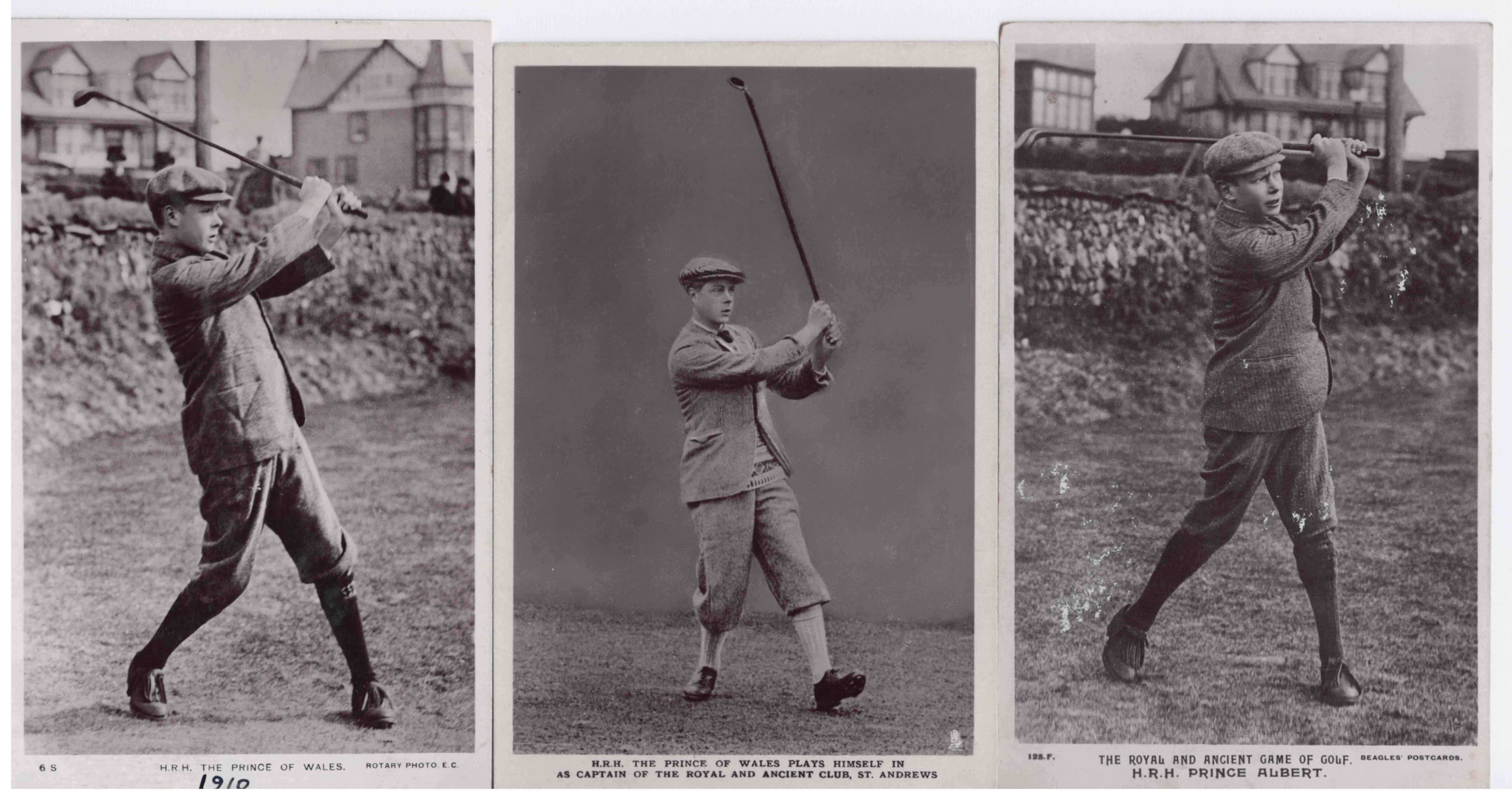 Album of approximately 59 golf related postcards including Old Tom bunkered (Thomas Morris) - - Image 16 of 16