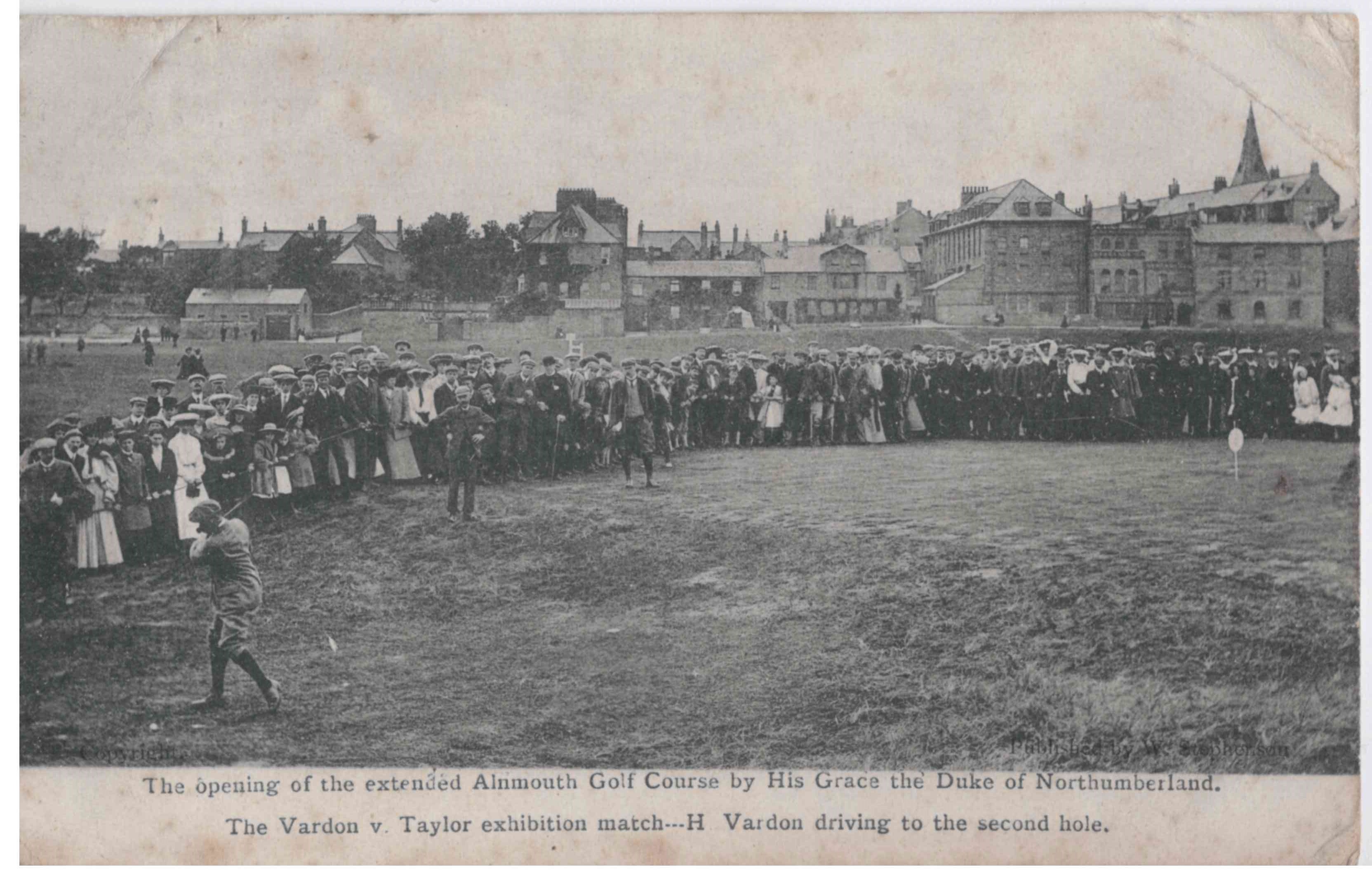 Album of approximately 59 golf related postcards including Old Tom bunkered (Thomas Morris) - - Image 13 of 16