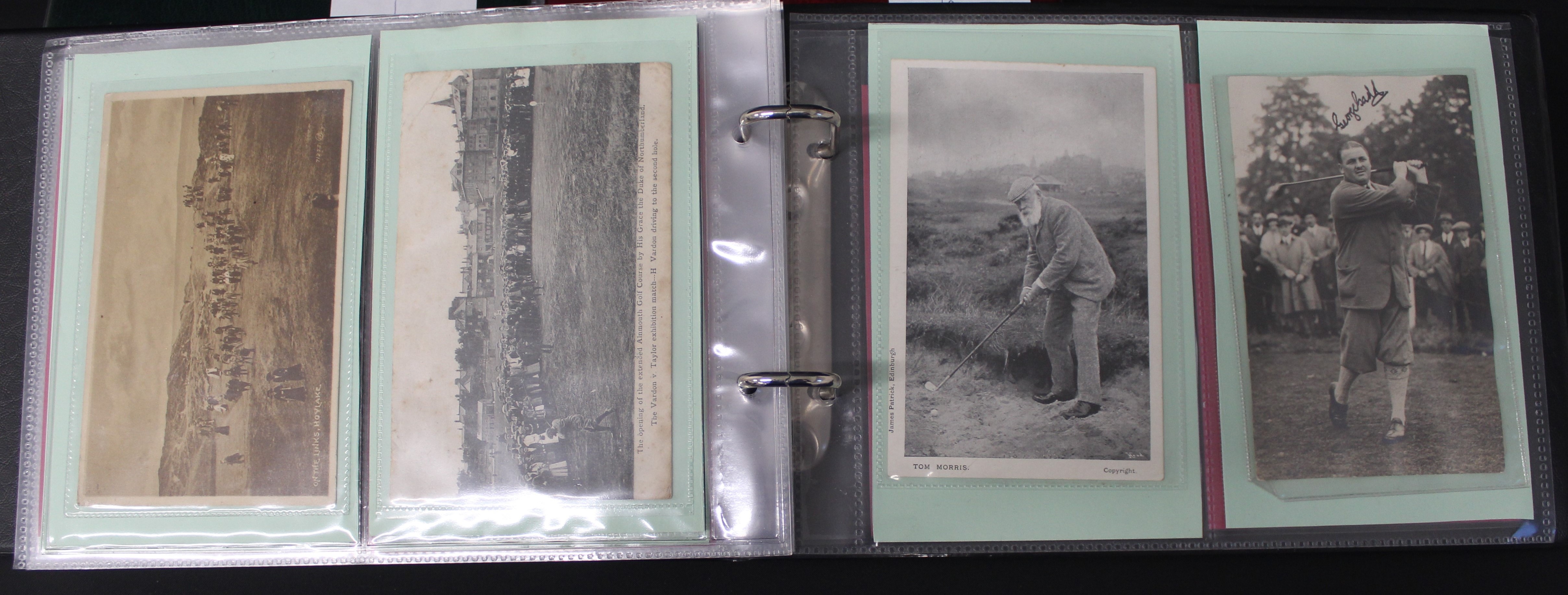 Album of approximately 59 golf related postcards including Old Tom bunkered (Thomas Morris) - - Image 4 of 16