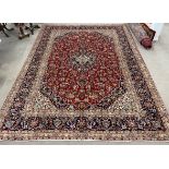 Very fine hand woven Persian Kashan carpet 384cm by 288cm