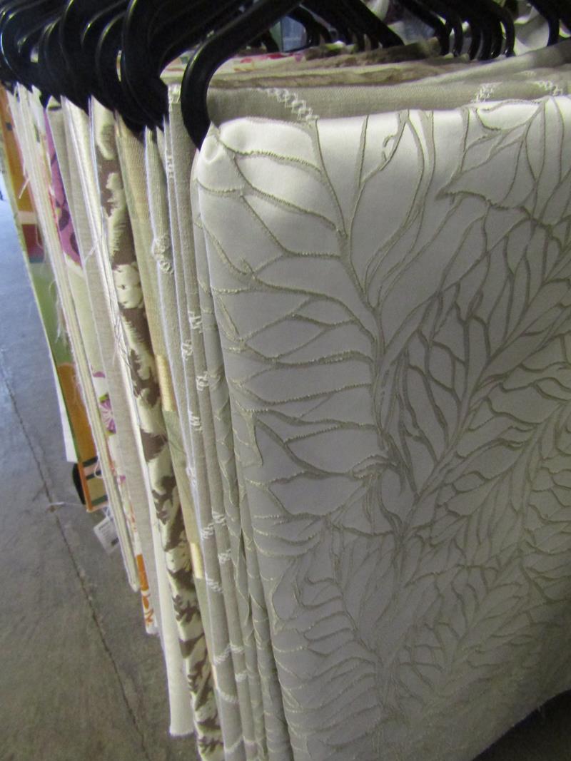 Rail of mainly patterned fabrics mostly Prestigious Textiles, Ashley Wild and some Clarke & Clarke - - Image 5 of 6