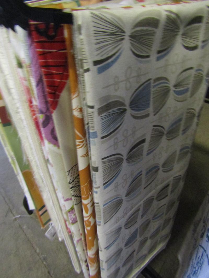 Rail of mainly patterned fabrics mostly Prestigious Textiles, Ashley Wild and some Clarke & Clarke - - Image 6 of 6