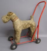 Triang push-a-long dog - Made in Ireland by Lines Brothers - label underneath