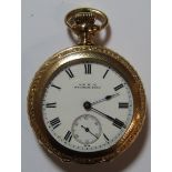 Waltham Riverside Maximus 19 jewels pocket watch, 3.5cm diam,