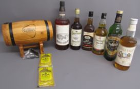 Grant's Scotch Whiskey small cask, Real 7 Whisky sachets, 1.5 litre Southern Comfort, Scotsmac