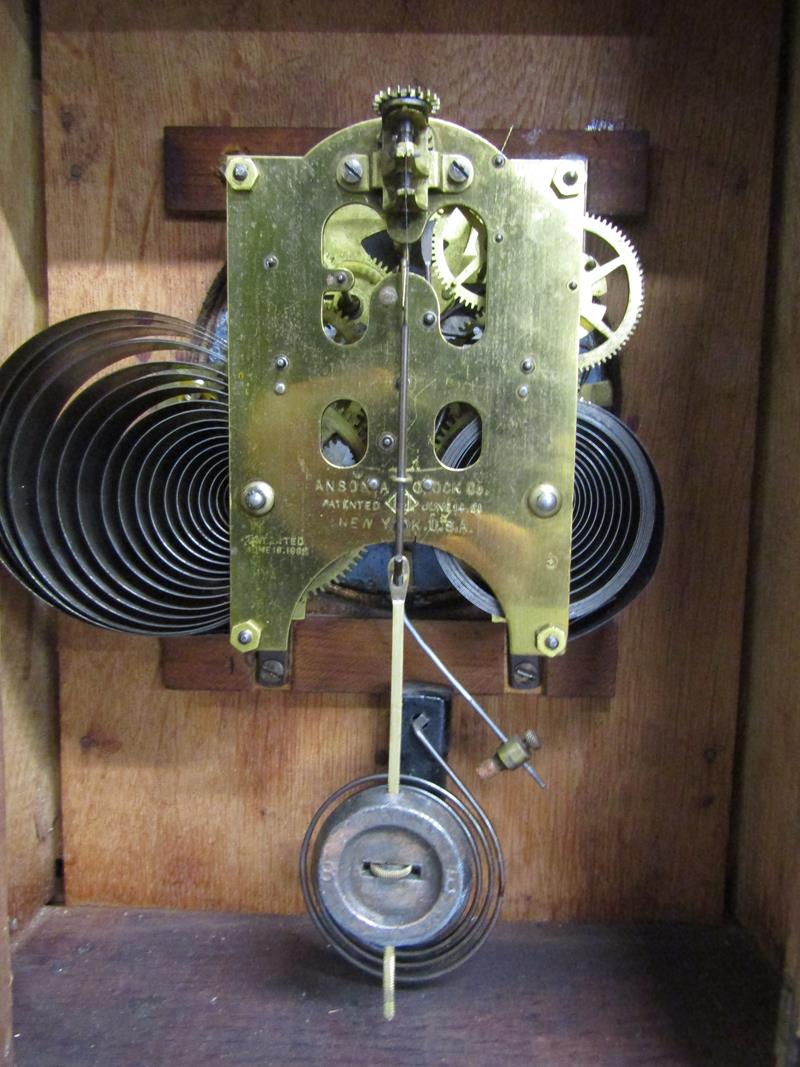 Ansonia oak cased mantel clock - Image 5 of 7