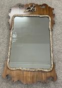 Early 20th century reproduction Chippendale wall mirror Ht 95cm W 54cm