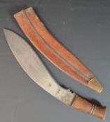 Kukri knife and leather scabbard