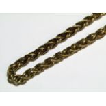 Tested as 9ct gold chain - clasp marked 375 - total weight 27.23g