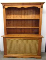 Pine radiator cover with dresser top