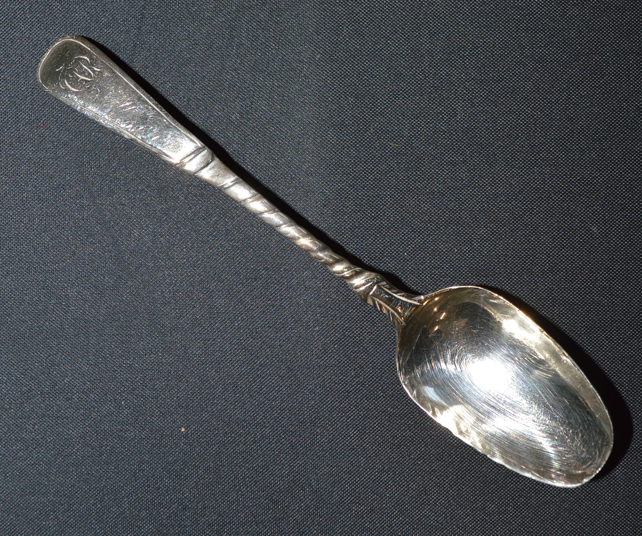 Victorian silver sifter spoon Thomas Whipham London 1852 & various silver spoons including a - Image 2 of 5