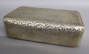 George III silver snuff box, George Pearson London 1817, with foliate thumbpiece - total weight 2.
