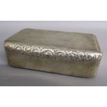 George III silver snuff box, George Pearson London 1817, with foliate thumbpiece - total weight 2.