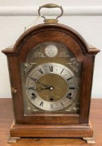 20th century table clock by Elliot of London, retailer Patience of Louth with Westminster &