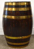 Vintage coopered oak barrel stick stand