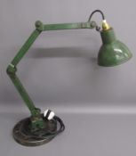 Vintage industrial machinist lamp 'EDL' pat no. 407775 circa 1932