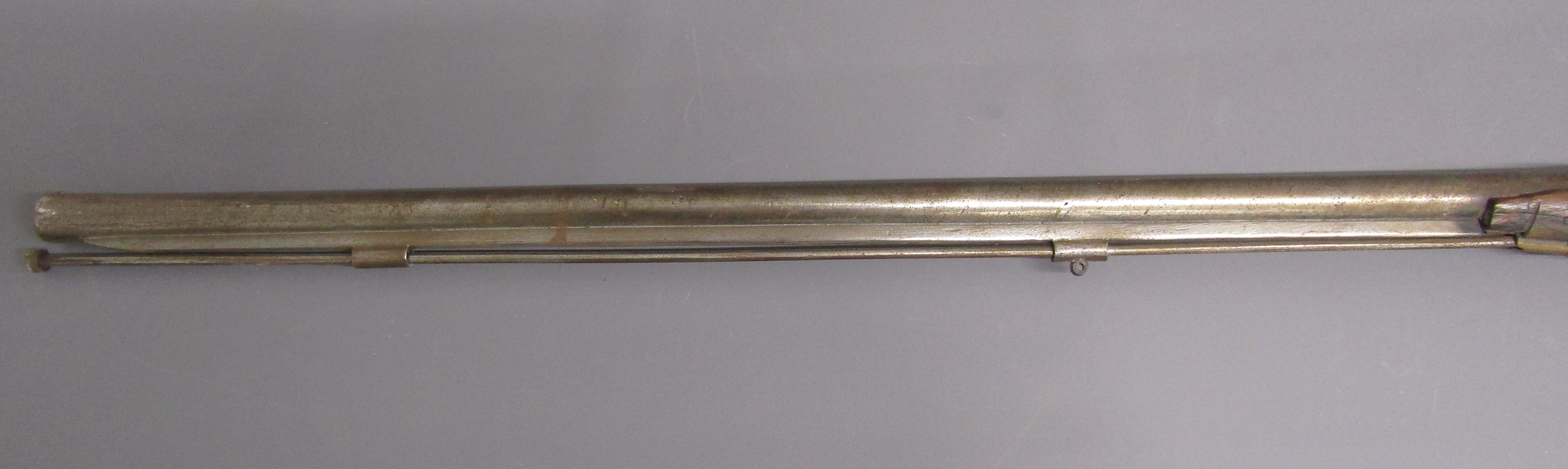 Percussion cap musket with brass plate to butt, stamped marks to trigger and muzzle - Image 5 of 14